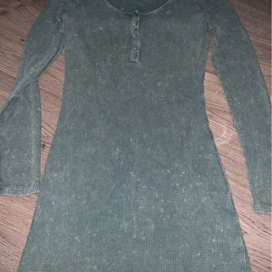 Green PINK long sleeve dress (x-small)